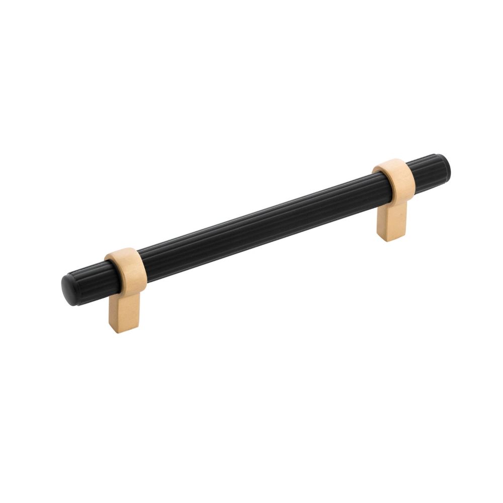 Belwith Keeler B076890-MBBGB Sinclaire Pull, 128mm C/C in Matte Black And Brushed Golden Brass