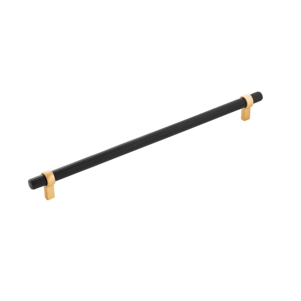 Belwith Keeler B076894-MBBGB Sinclaire Pull, 12" C/C in Matte Black And Brushed Golden Brass