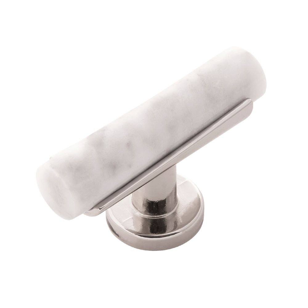 Belwith-Keeler B077041MW-14 Firenze Collection T-Knob 2-1/2 Inch X 5/8 Inch Polished Nickel Finish