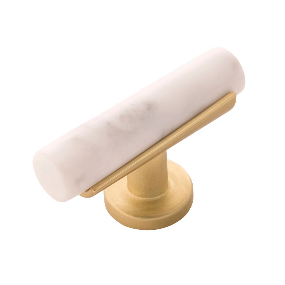 Belwith-Keeler B077041MW-BGB Firenze Collection T-Knob 2-1/2 Inch X 5/8 Inch Brushed Golden Brass Finish