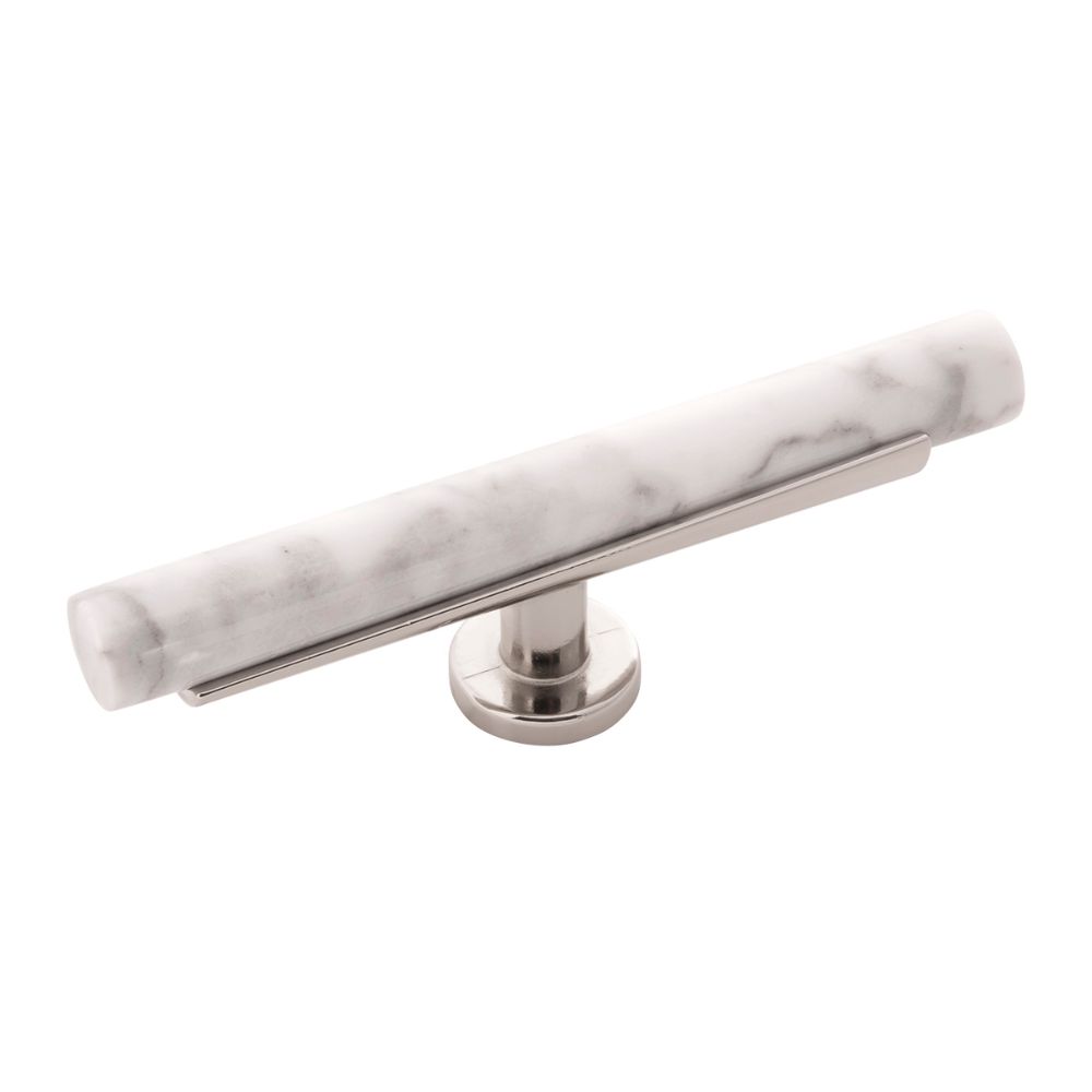 Belwith-Keeler B077044MW-14 Firenze Collection T-Knob 5 Inch X 5/8 Inch Polished Nickel Finish