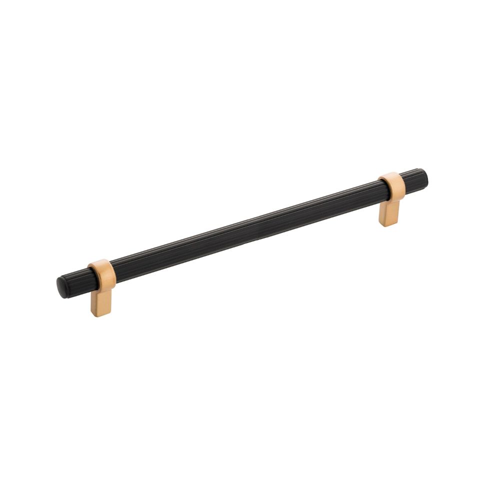 Belwith Keeler B077053-MBBGB Sinclaire Pull, 224mm C/C in Matte Black And Brushed Golden Brass