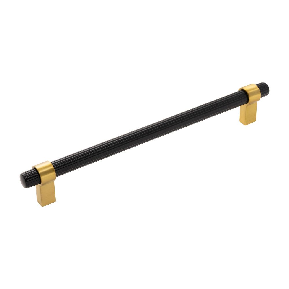 Belwith Keeler B077113-MBBGB-5B Sinclaire Appliance Pull, 12" C/C, 5 Pack in Matte Black And Brushed Golden Brass