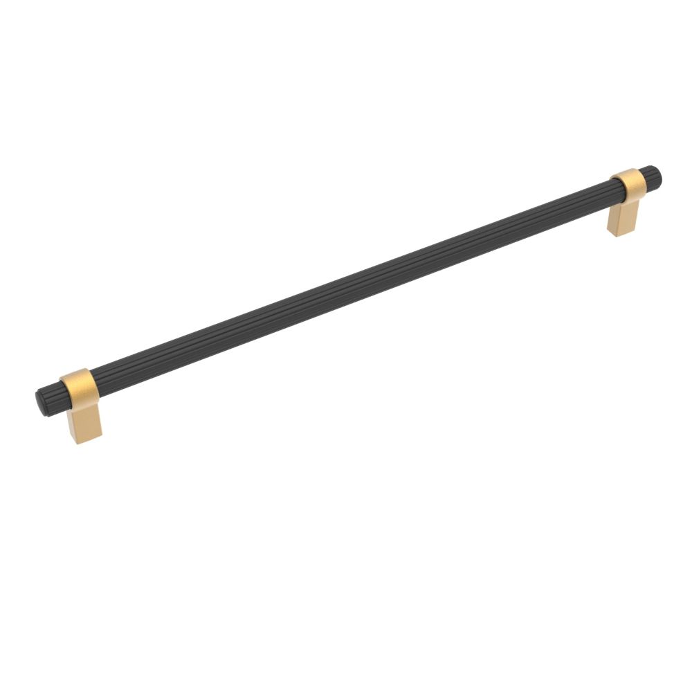 Belwith Keeler B077288-MBBGB-5B Sinclaire Appliance Pull, 18" C/C, 5 Pack in Matte Black And Brushed Golden Brass