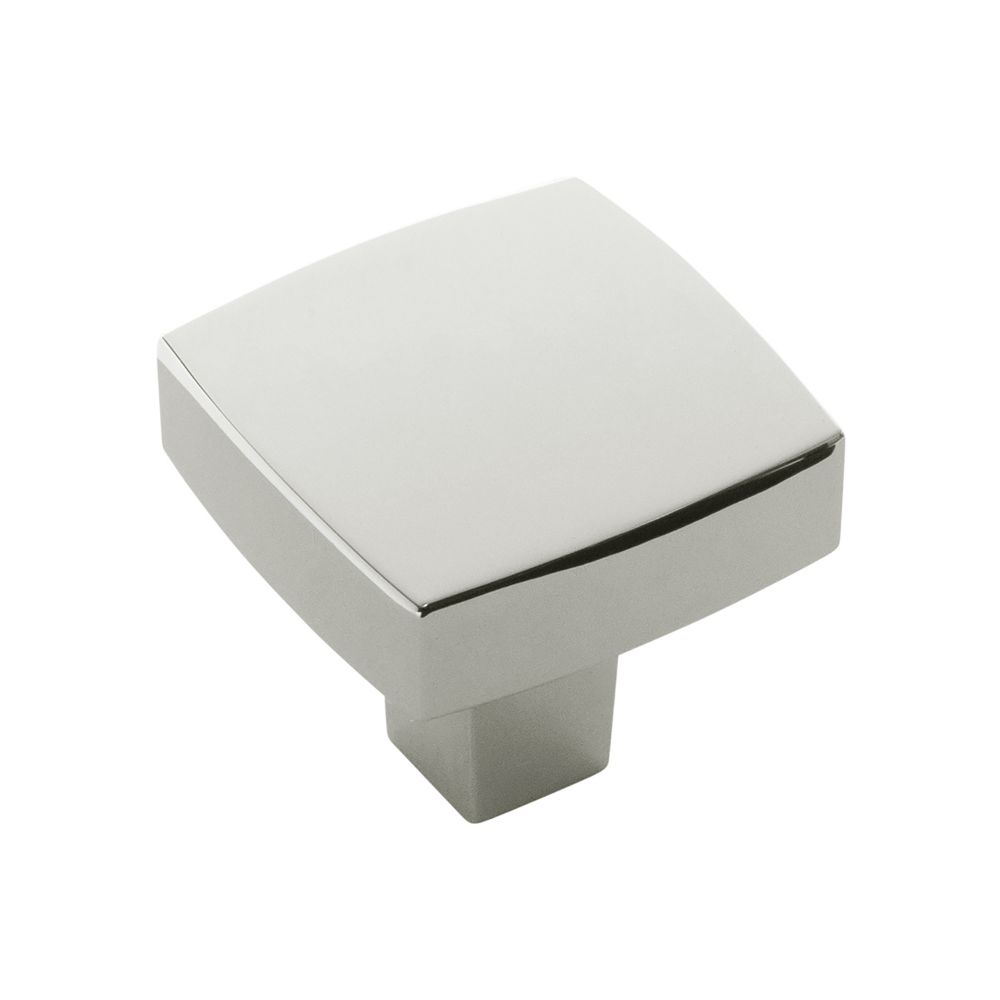 Belwith Keeler B07798614 Coventry Collection Knob 1-1/4 Inch Square Polished Nickel Finish