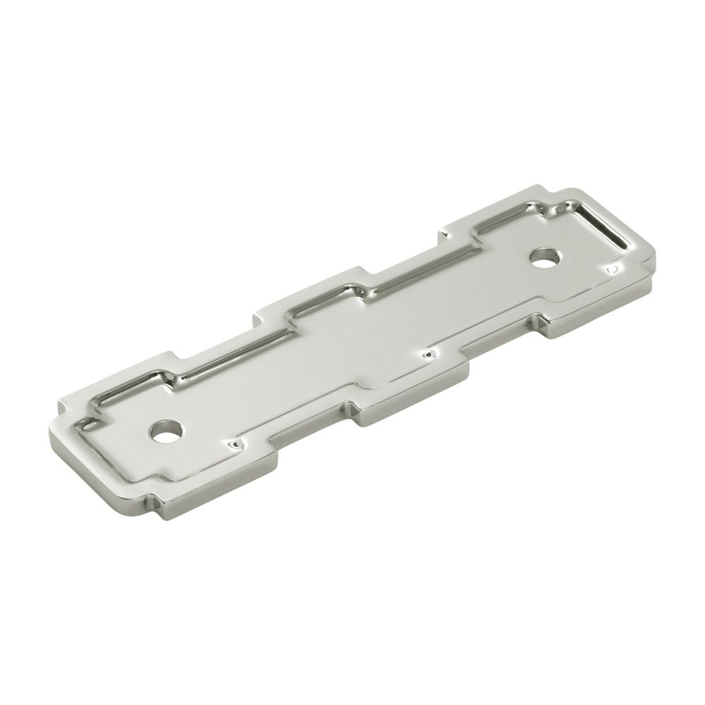 Belwith Keeler B07799614 Coventry Backplate, 3" C/C in Polished Nickel