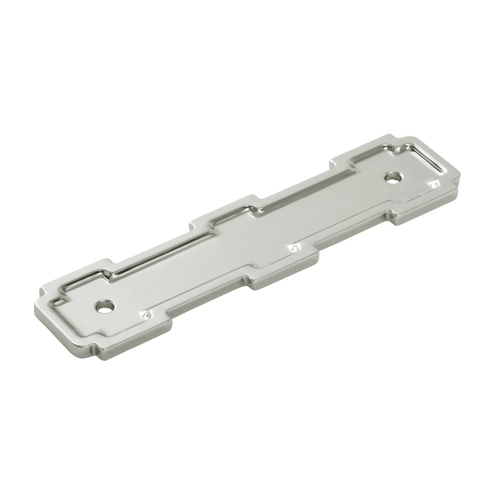 Belwith Keeler B07799714 Coventry Backplate, 96mm C/C in Polished Nickel