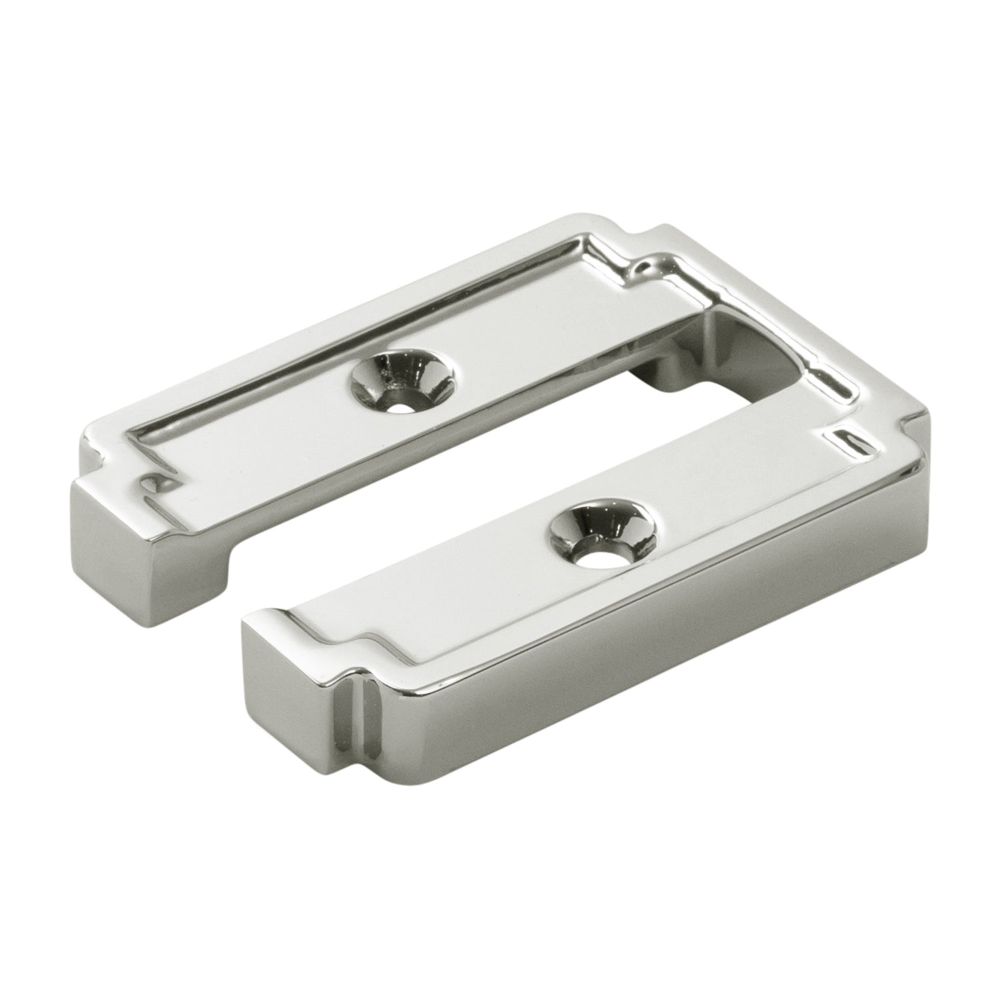 Belwith Keeler B07800214 Coventry Hook Backplate, 1" C/C in Polished Nickel