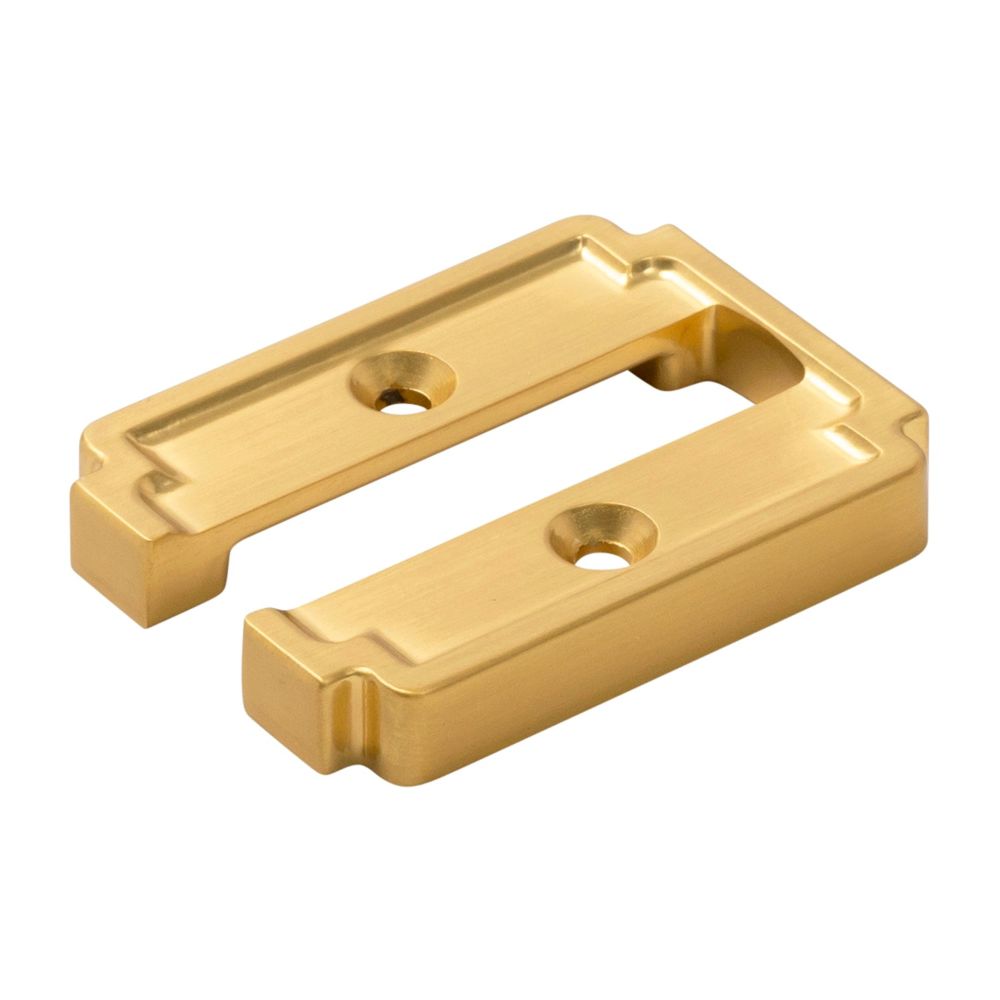 Belwith Keeler B078002BGB Coventry Hook Backplate, 1" C/C in Brushed Golden Brass