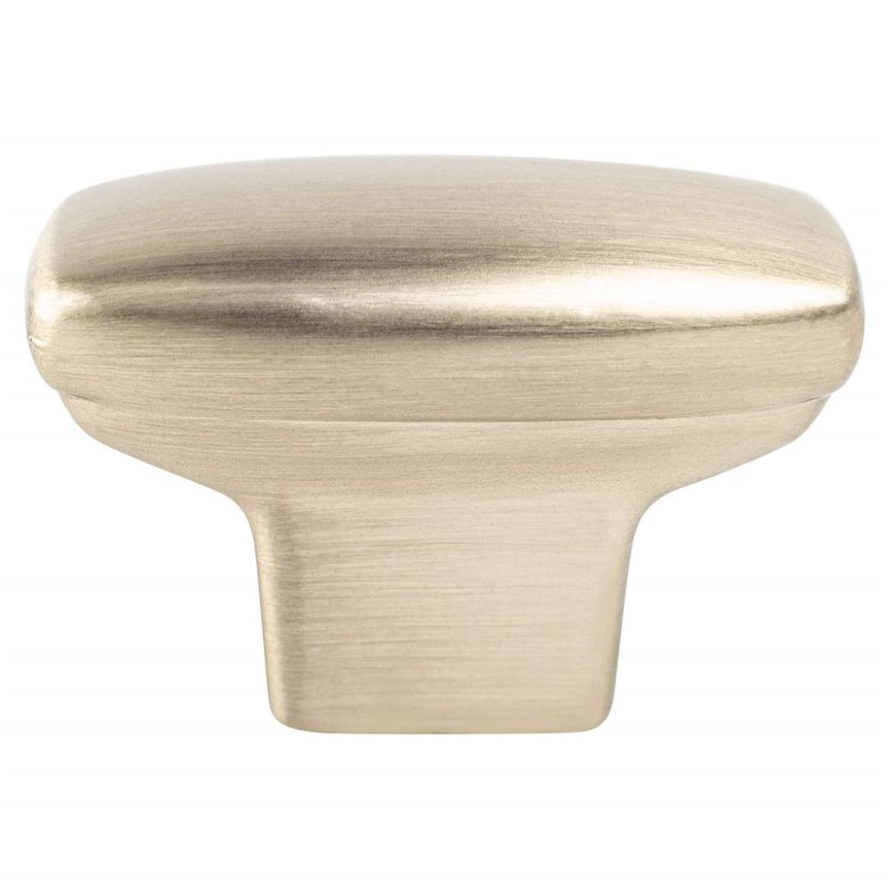 Berenson 9184-10CZ-P Transitional Advantage One Rounded Rectangle Knob -in Champagne