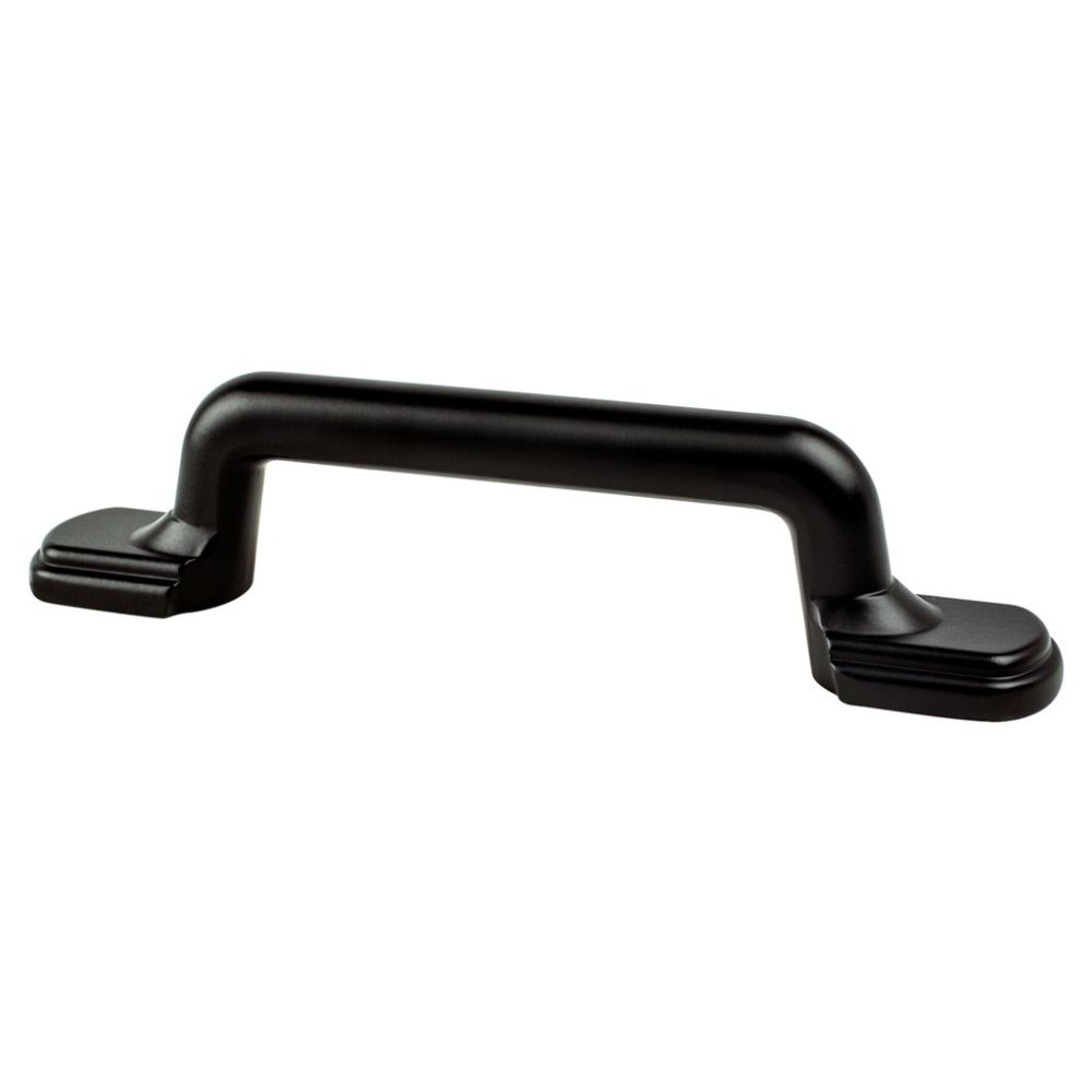 Berenson 9189-1055-P Traditional Advantage Two 3" CC Rounded End Pull in Matte Black
