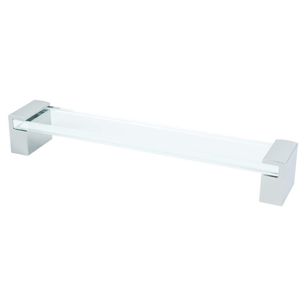 R. Christensen by Berenson Hardware 9764-4000-P Pull 192Mm Polished Chrome And Temper Glass