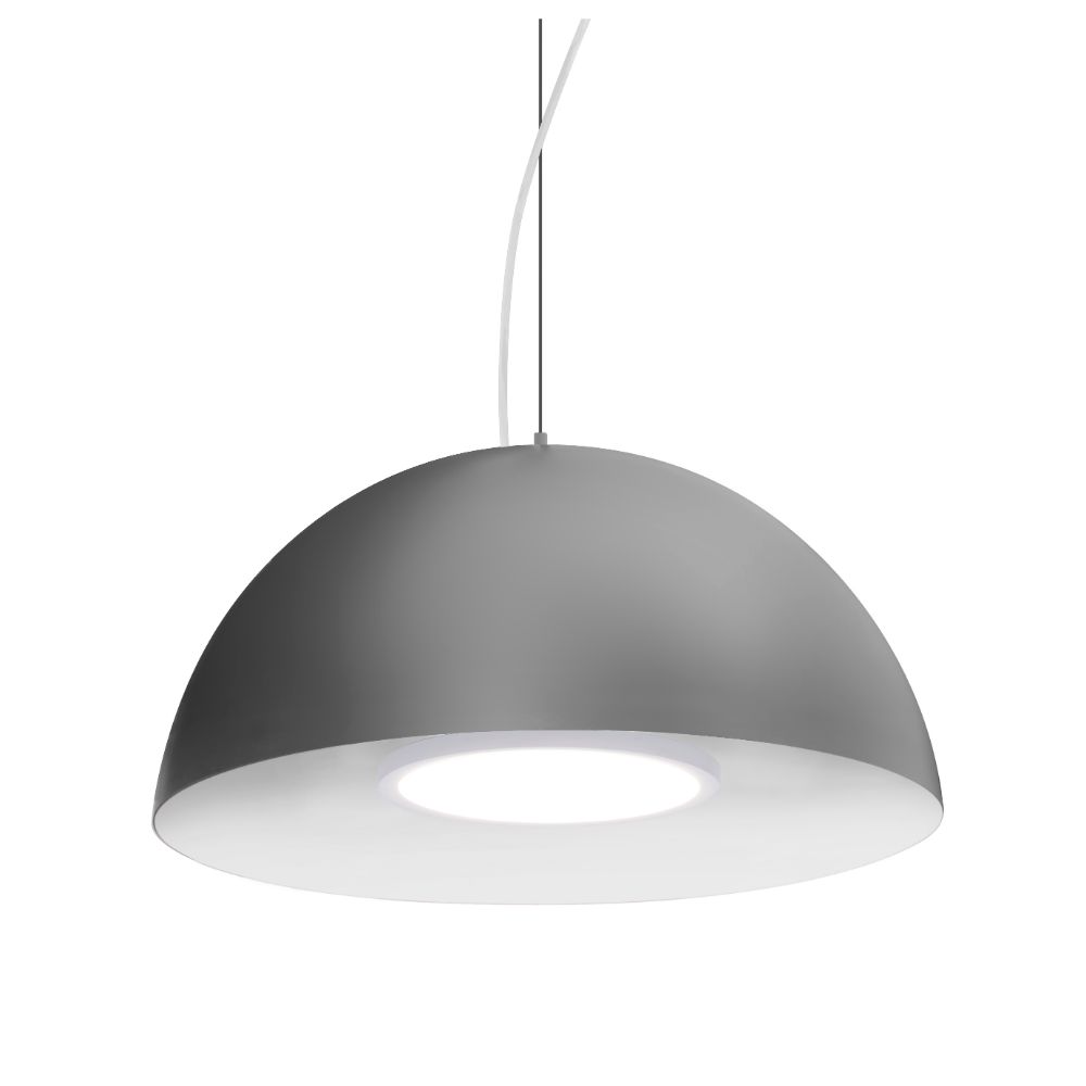 Besa Lighting 1KX-FLUX-LED-SN Flux Cable Pendant Silver / White 1x23W LED in Satin Nickel