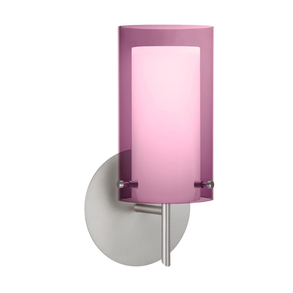 Besa Lighting 1SW-A44007-SN Pahu 4 Satin Nickel 120V Sconce Int Only