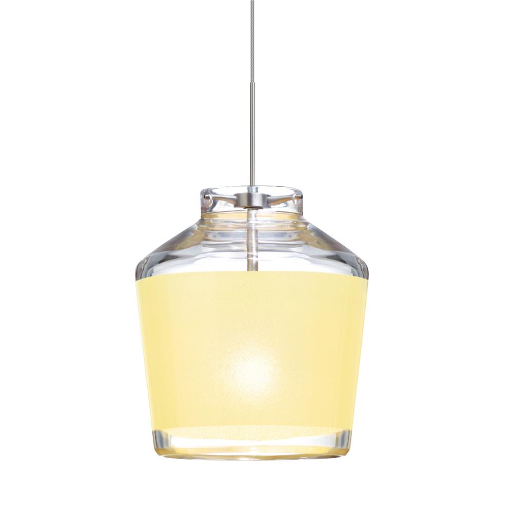 Besa Lighting 1XT-PIC6CR-LED-SN Pica 6 Satin Nickel 12V Fixed-Connect Pendant