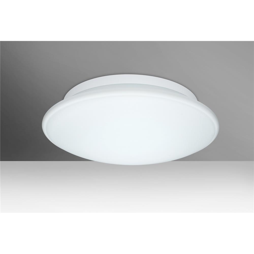 Besa Lighting 943007C-LED Sola 16 Opal Matte glass 120V Flush Mount