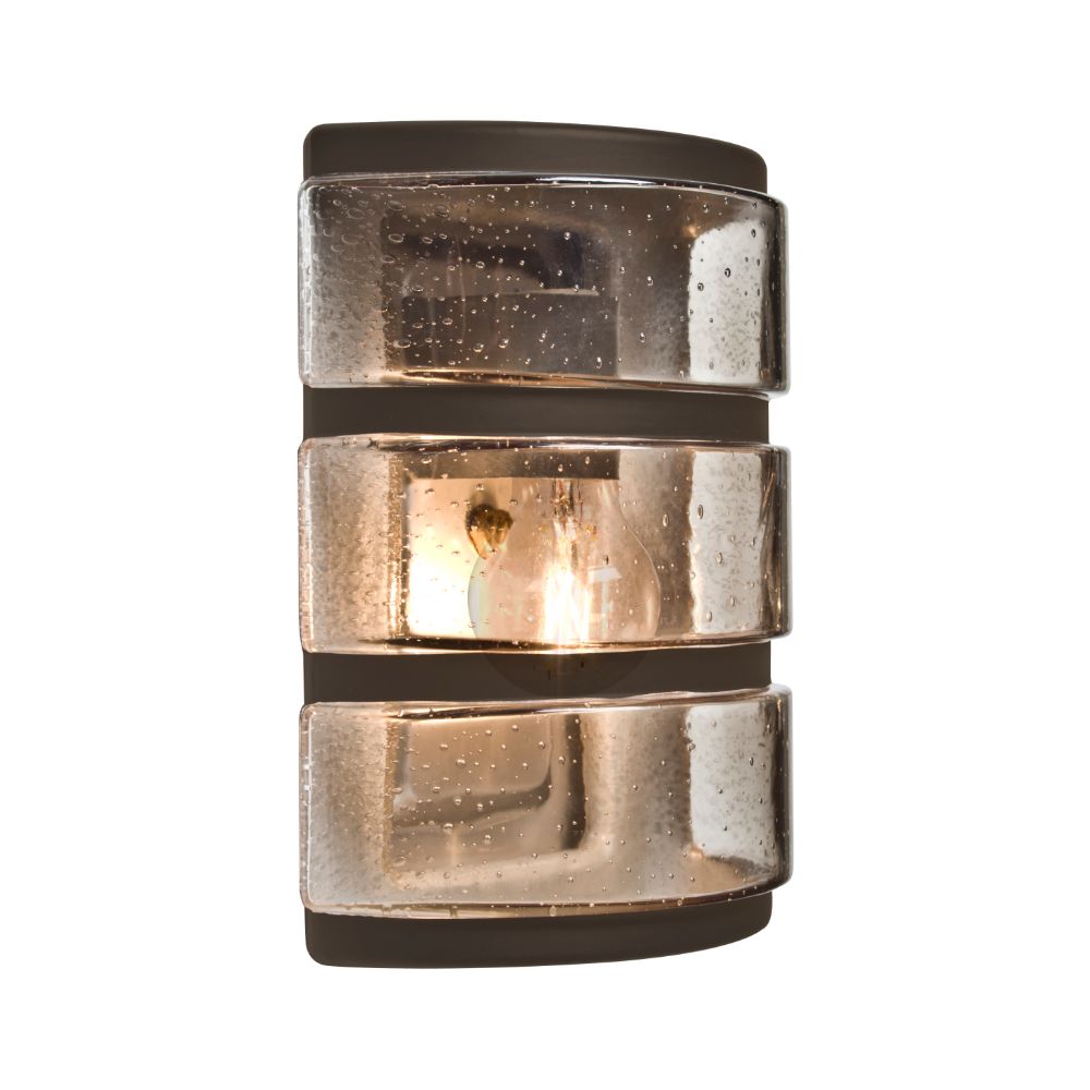 Besa Lighting AQUARBH-SM-EDIL-BR Aqua Costaluz Series Post mount / Smoke Bubble 1x8W LED Filament in Bronze