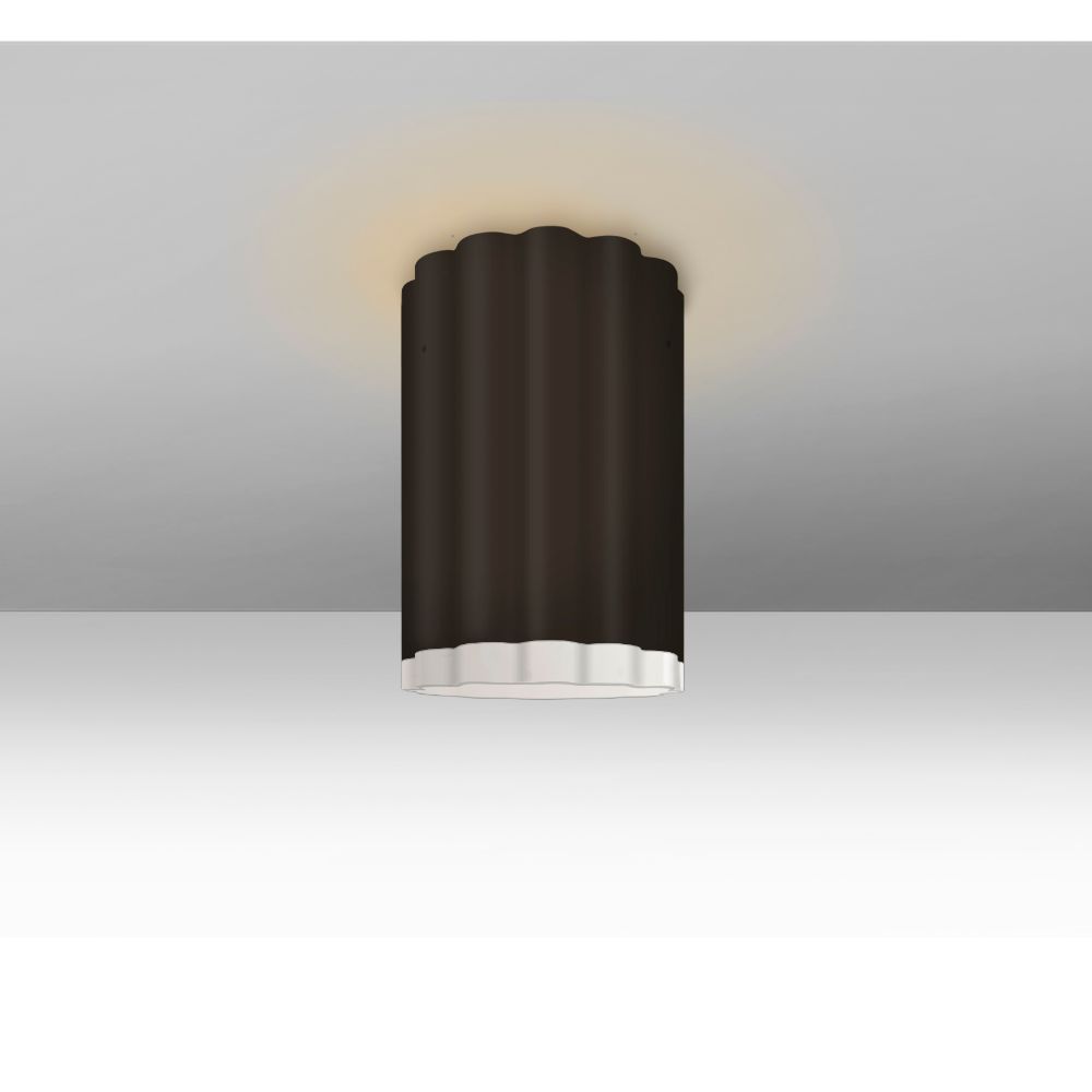 Besa Lighting LANDOBKC Lando Ceiling Black / Clear 1x75W Medium Base in Black / Clear