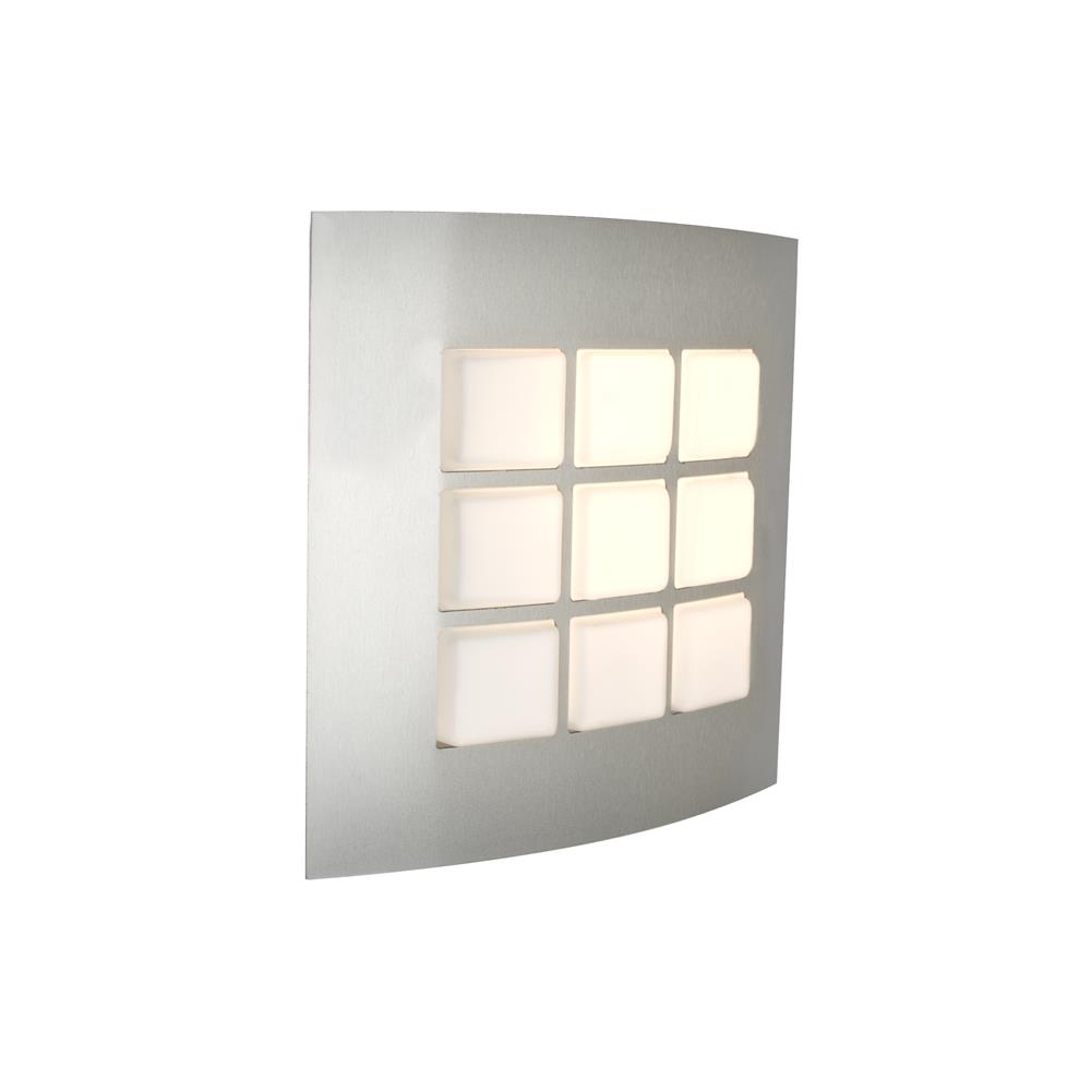 Besa Lighting QUAD10-LED-SL Quad 10 Sconce in Silver with Opal/Silver Glass
