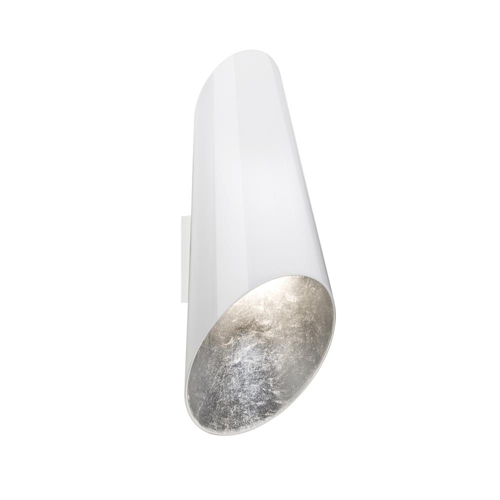Besa Lighting SOSA18SF Sosa 18 Wall Sconce with White/Inner Silver Foil Shade
