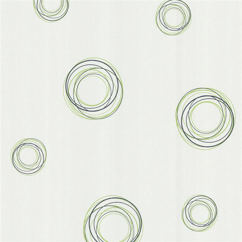 Brewster 2532-62173 Bath Bath Bath IV Fleming Green Geo Swirl Wallpaper in Green