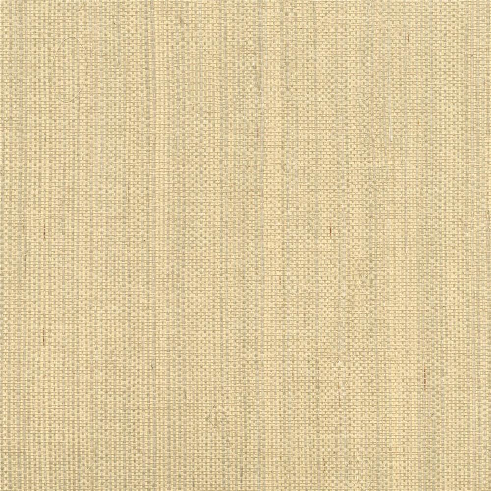 Kenneth James by Brewster 2622-30216 Ruslan Champagne Grasscloth Wallpaper