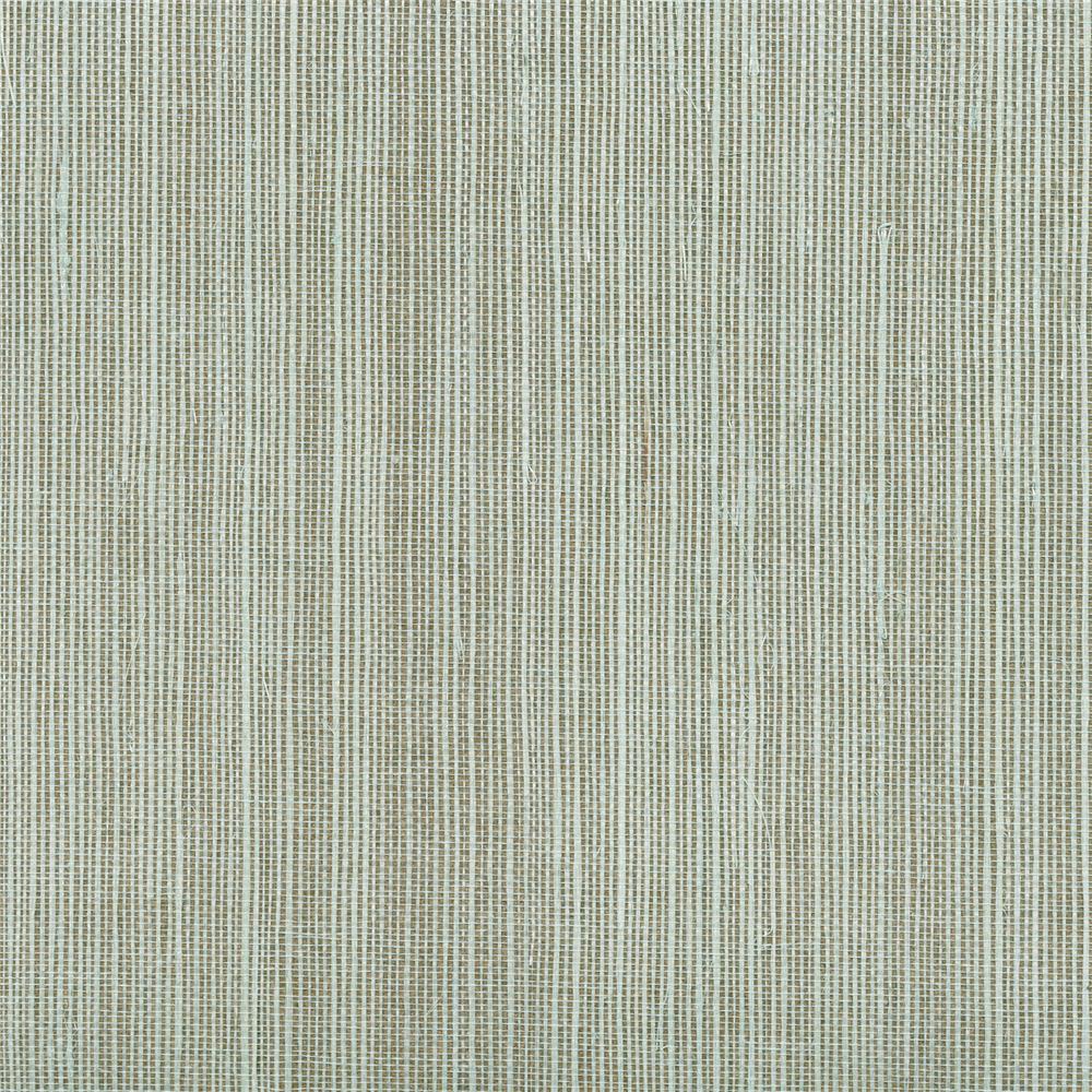 Kenneth James by Brewster 2622-30226 Barbora Aqua Grasscloth Wallpaper