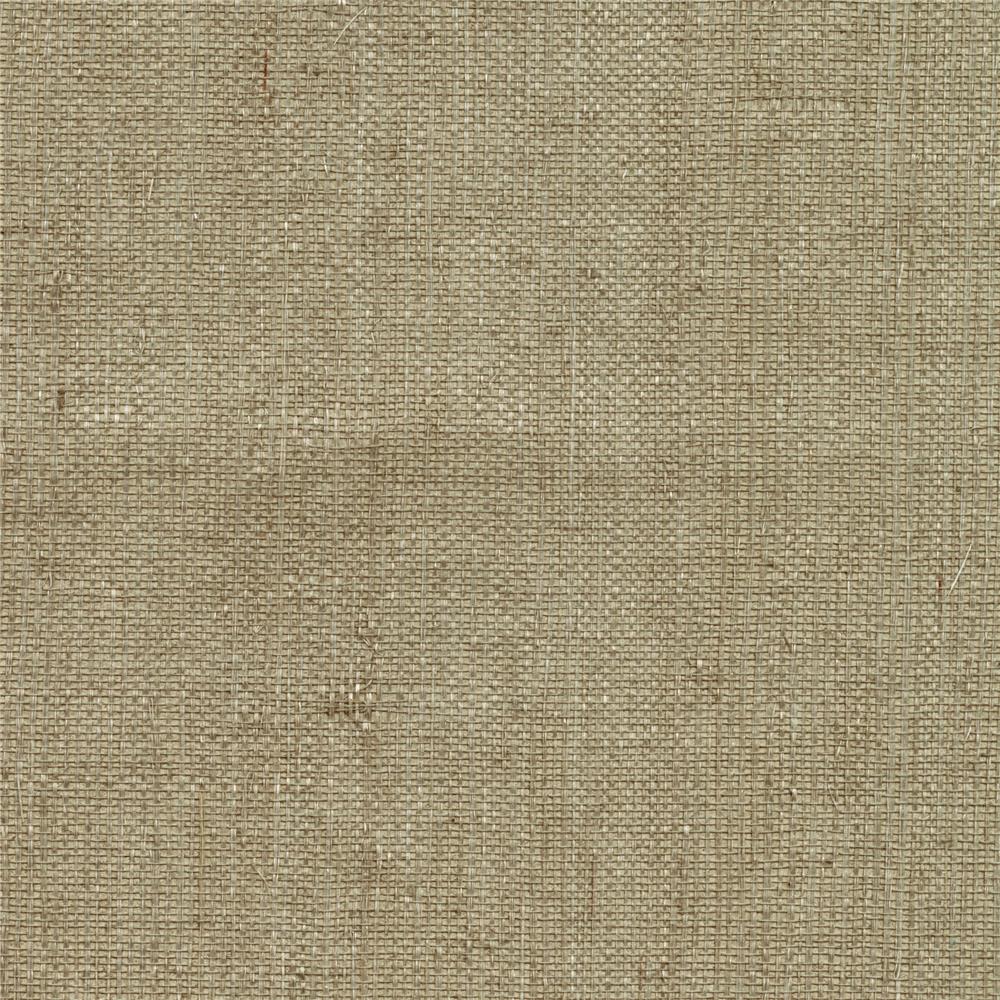 Kenneth James by Brewster 2622-65411 Ruslan Taupe Grasscloth Wallpaper
