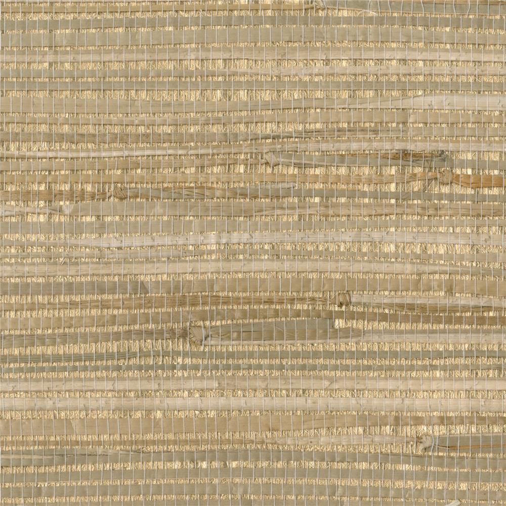 Kenneth James by Brewster 2693-30271 Zoho Neutral Foil Grass Wallpaper