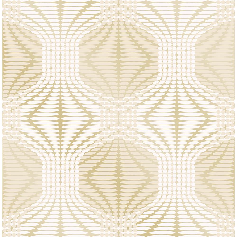 A-Street Prints by Brewster 2697-22633 Optic Gold Geometric Wallpaper