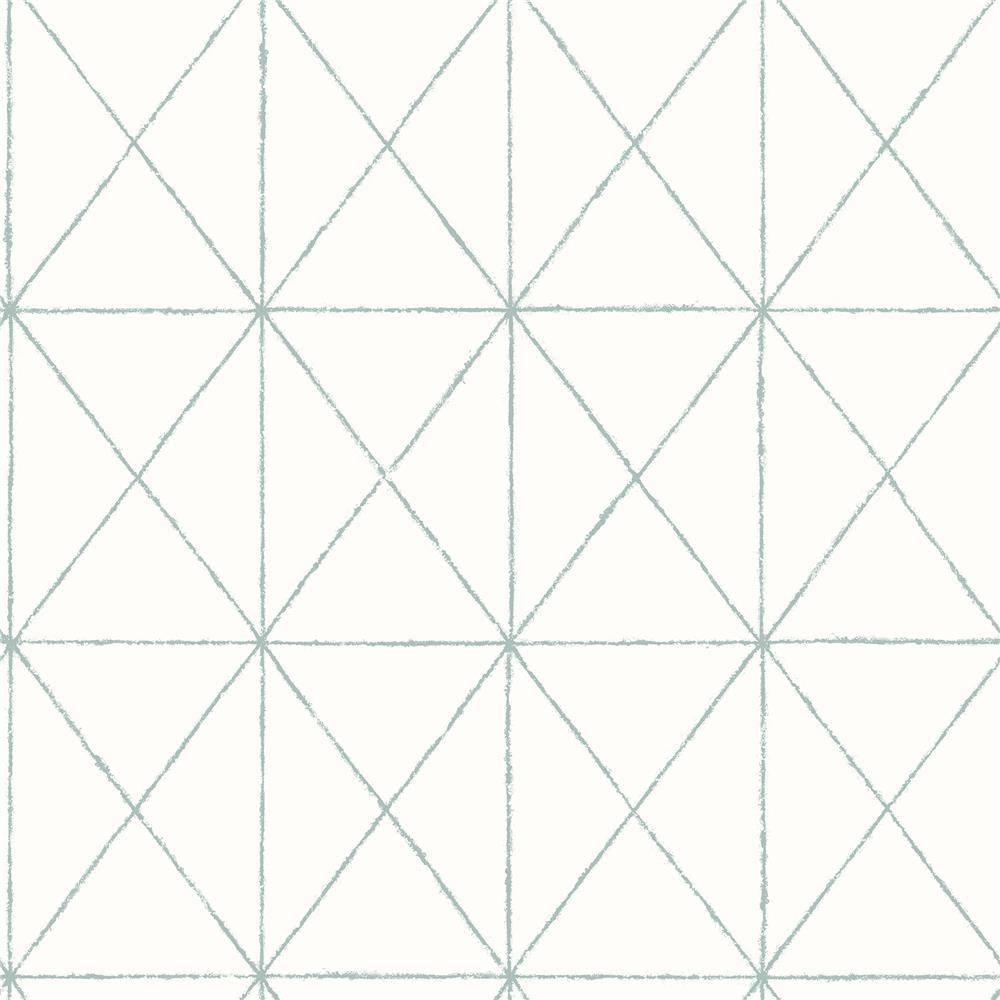 A-Street Prints by Brewster 2697-78004 Intersection Turquoise Geometric Wallpaper