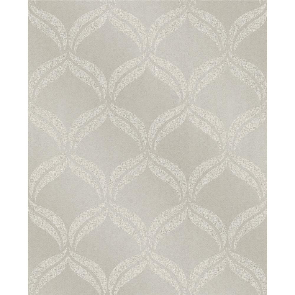 A-Street Prints by Brewster 2697-87302 Petals Taupe Ogee Wallpaper