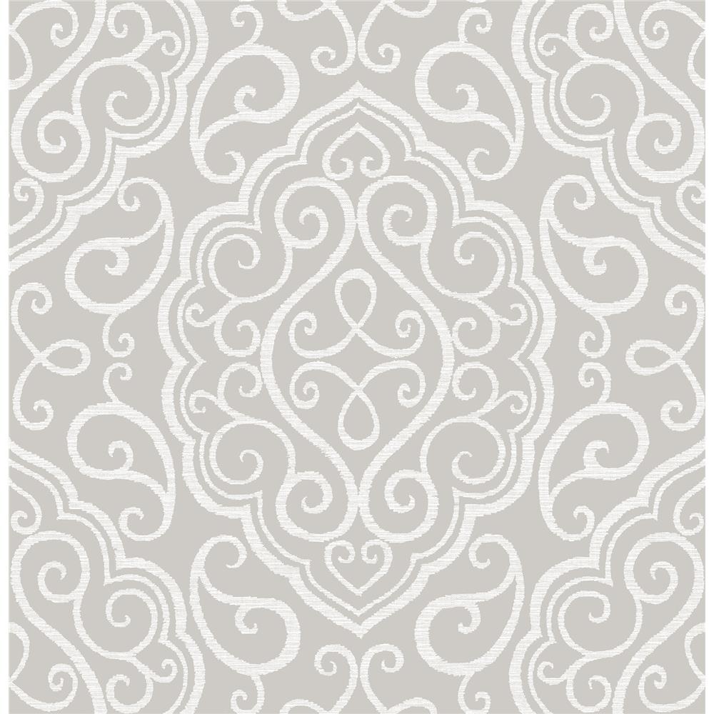 A-Street Prints by Brewster 2716-23816 Eclipse Heavenly Taupe Damask Wallpaper
