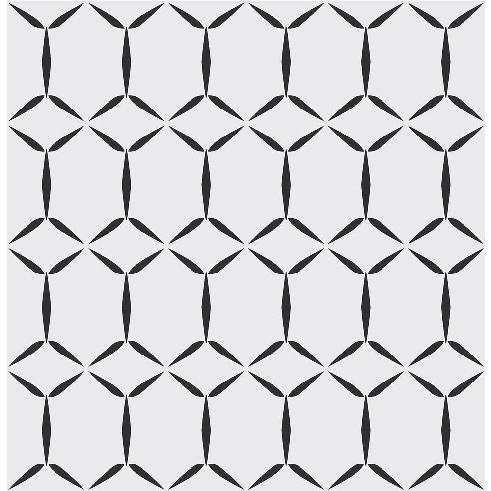 A-Street Prints by Brewster 2716-23856 Eclipse Fusion White Geometric Wallpaper