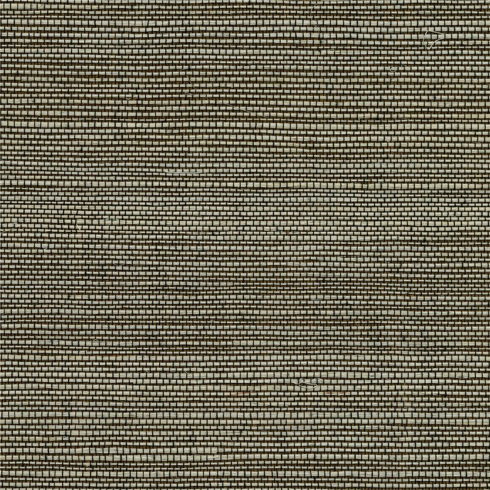 Kenneth James by Brewster 2732-65409 Canton Road Yunnan Brown Grasscloth Wallpaper