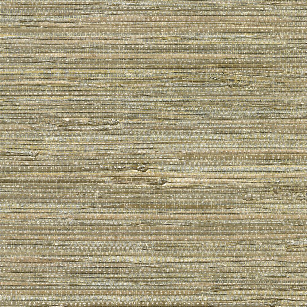 Kenneth James by Brewster 2732-80002 Canton Road Iriga Platinum Grasscloth Wallpaper