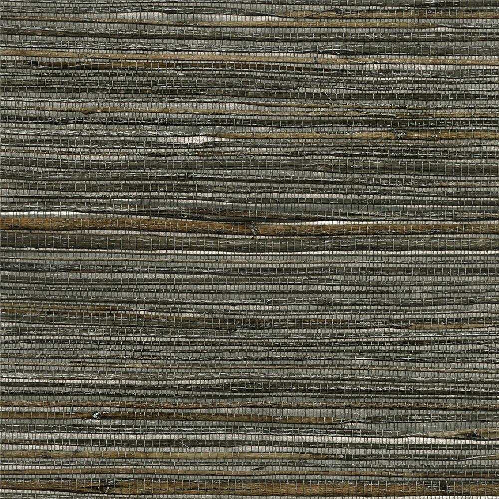 Kenneth James by Brewster 2732-80007 Canton Road Fujian Silver Grasscloth Wallpaper