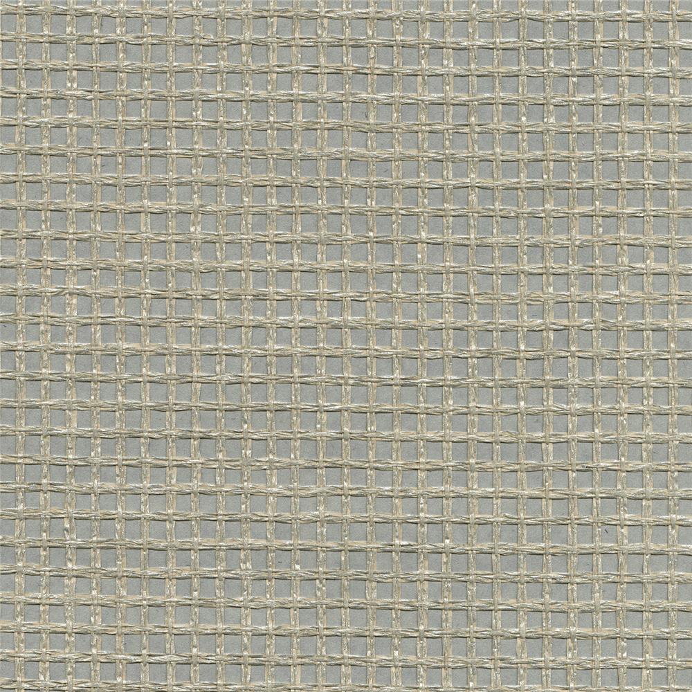 Kenneth James by Brewster 2732-80017 Canton Road Wanchai Grey Grasscloth Wallpaper