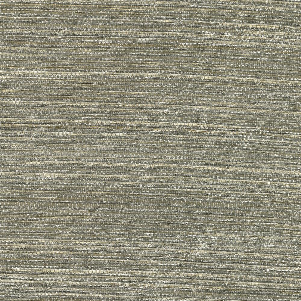 Kenneth James by Brewster 2732-80032 Canton Road Liaohe Silver Grasscloth Wallpaper