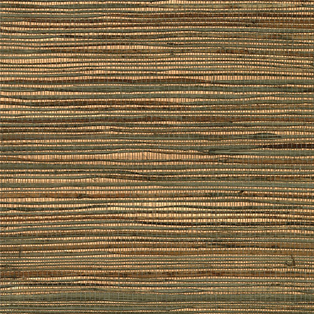 Kenneth James by Brewster 2732-80039 Canton Road Ozamiz Copper Grasscloth Wallpaper