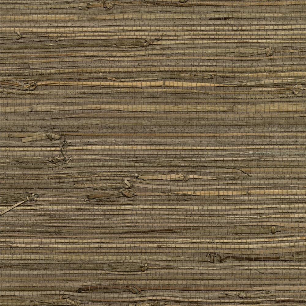 Kenneth James by Brewster 2732-80084 Canton Road Anhui Brown Grasscloth Wallpaper