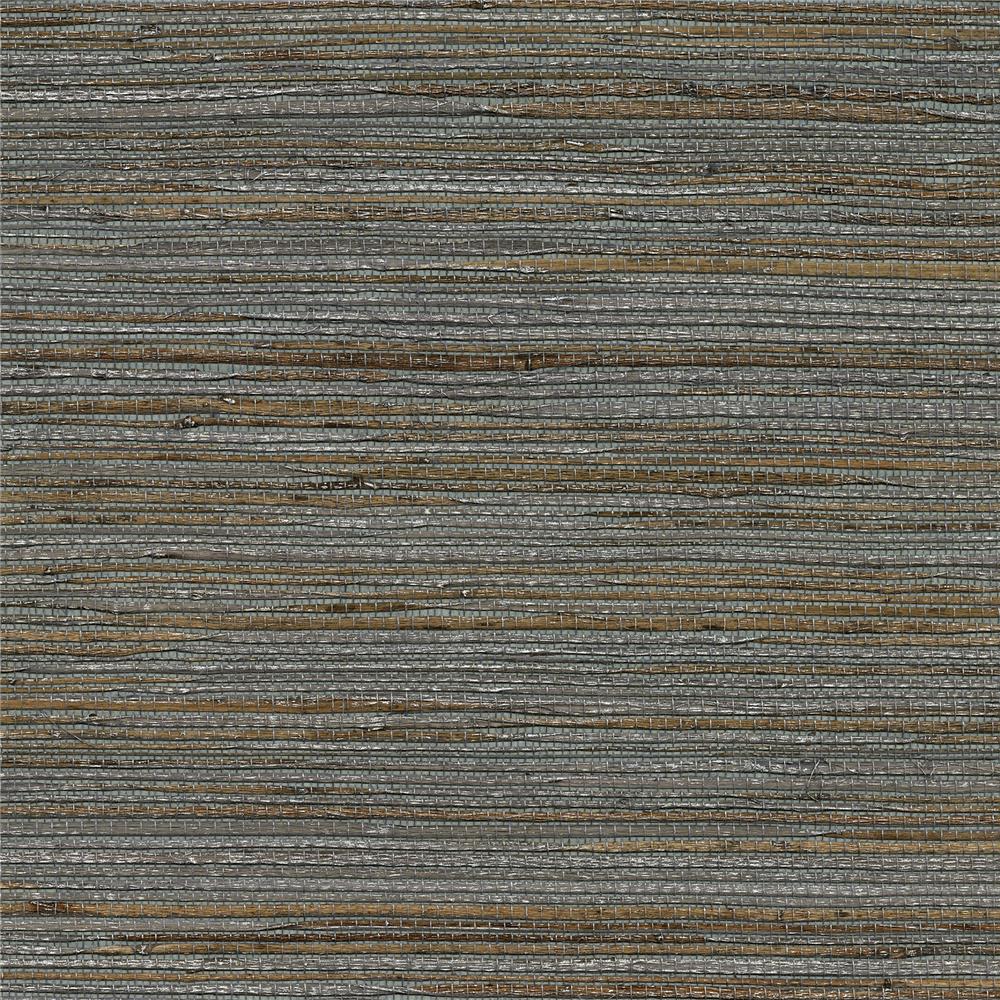 Kenneth James by Brewster 2732-80085 Canton Road Shandong Slate Ramie Grasscloth Wallpaper