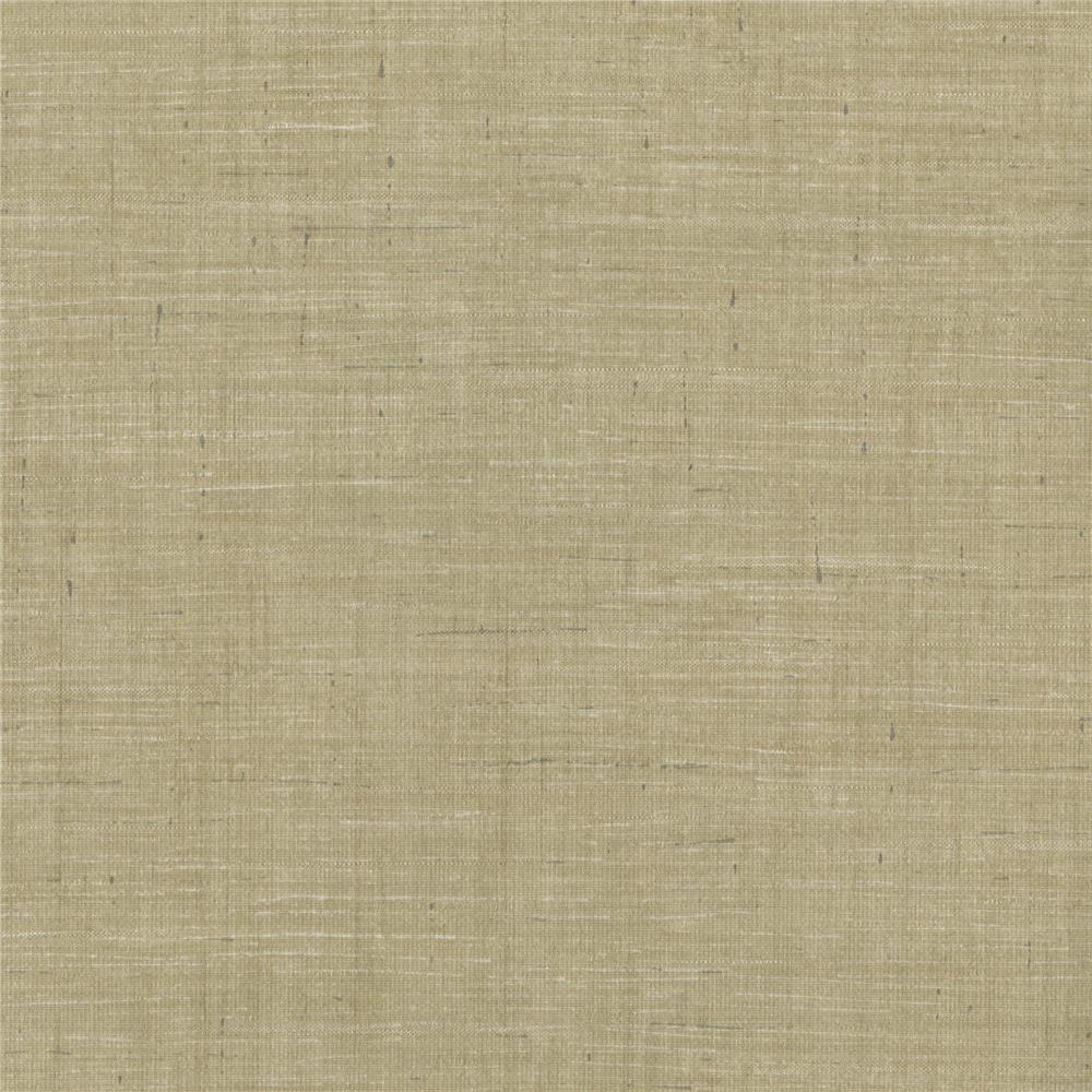 Warner Textures by Brewster 2741-83563 Texturall III Ditmar Taupe Striped Woven Texture Wallpaper