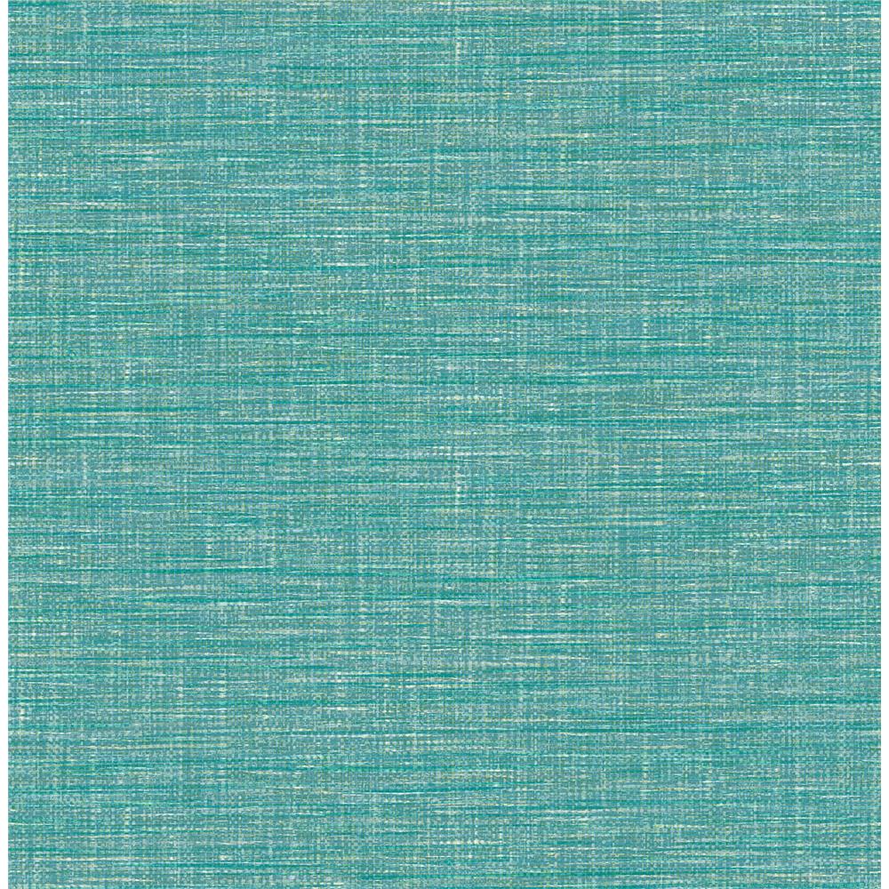 A-Street Prints by Brewster 2744-24118 Exhale Teal Faux Grasscloth Wallpaper