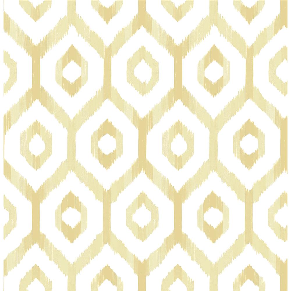A-Street Prints by Brewster 2744-24141 Lucia Yellow Diamond Wallpaper