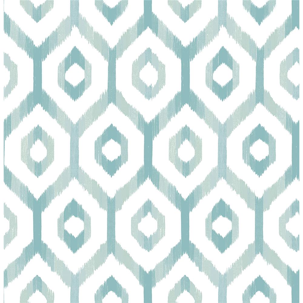 A-Street Prints by Brewster 2744-24142 Lucia Teal Diamond Wallpaper
