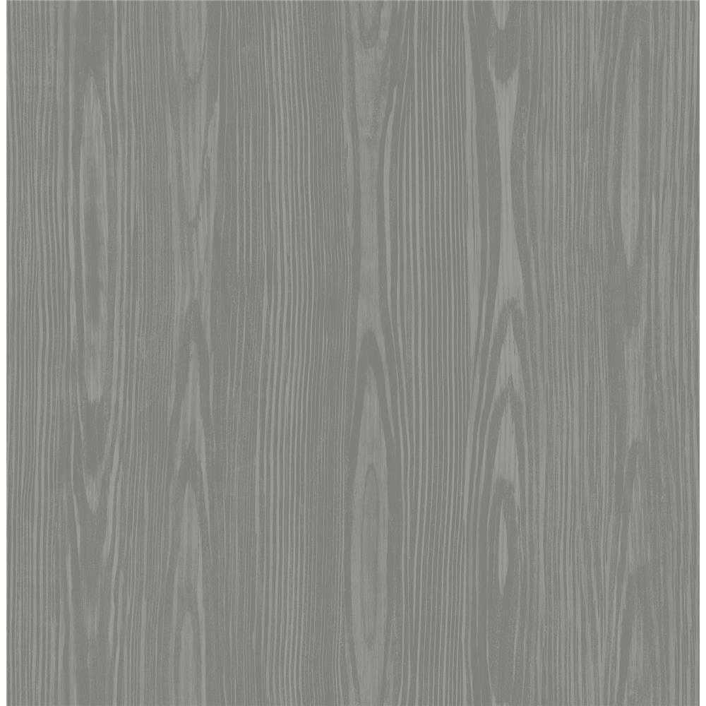 A-Street Prints by Brewster 2744-24153 Illusion Grey Faux Wood Wallpaper