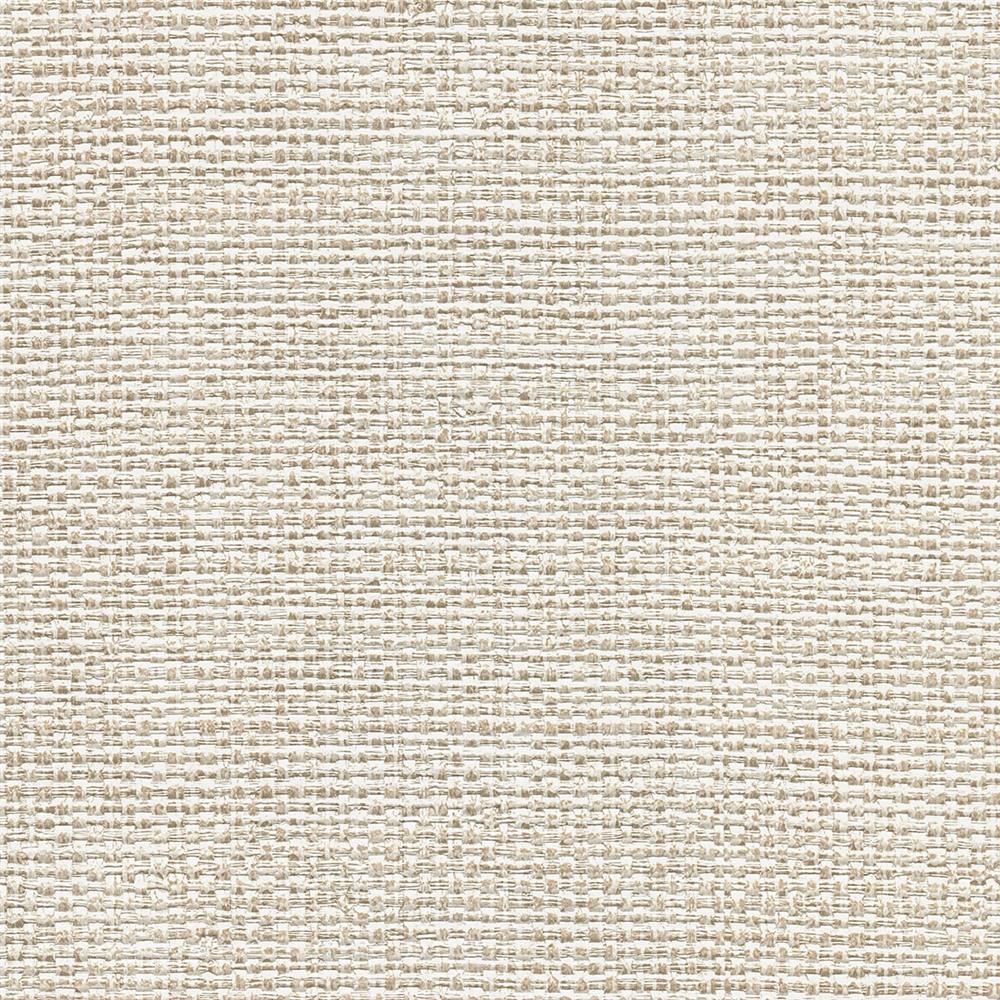 Warner Textures by Brewster 2758-8000 Caviar Platinum Basketweave Wallpaper