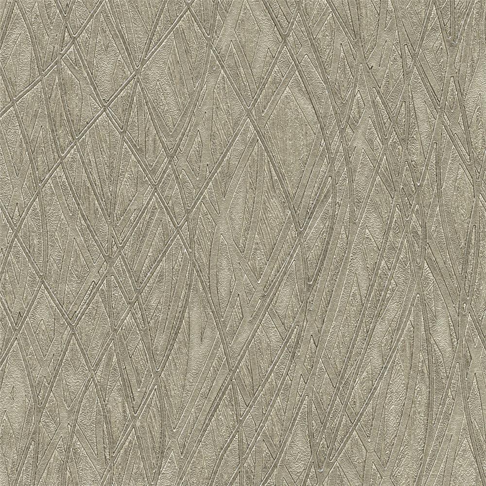 Warner Textures by Brewster 2758-8011 Allegro Silver Embossed Wallpaper