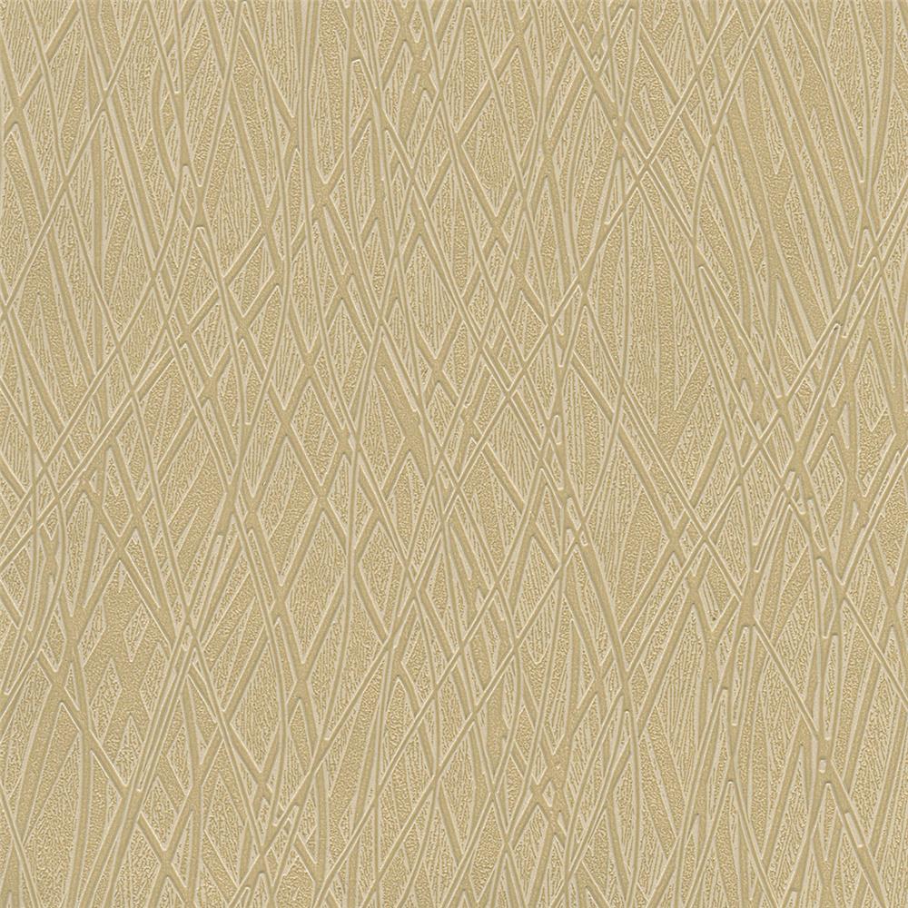 Warner Textures by Brewster 2758-8013 Allegro Gold Embossed Wallpaper